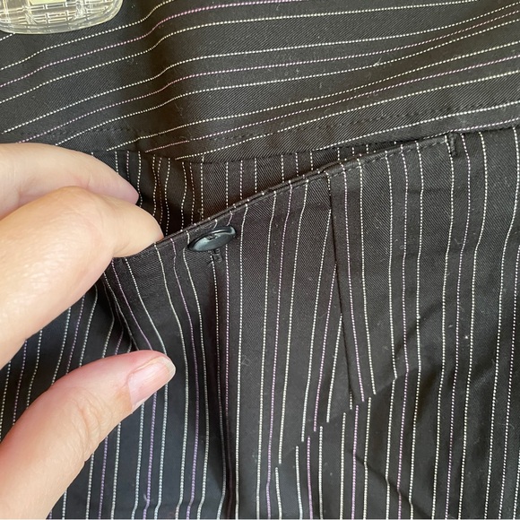 Merona 2-piece black pinstripe business suit, pants NWT, size 20W - Picture 13 of 15